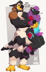 accipitrid accipitriform alyx_(alyxavian) alyxavian anal anal_sex anthro aquilinae avian beak big_bulge big_dom_small_sub big_penis bird bodily_fluids bulge canid canine collar cum cum_drip cum_on_penis dominant dripping duo eagle erection fur gay gay_male genital_fluids genitals hi_res humanoid_genitalia humanoid_penis male male/male mammal multicolored_body multicolored_fur muscular muscular_anthro muscular_male neck_tuft nipple_piercing nipples ornate_hawk-eagle pecs penetration penile penile_penetration penis penis_in_ass piercing size_difference smaller_penetrated spiked_collar spikes stomach_bulge tuft yaoi