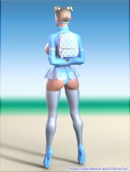 1girls 3d 3d_(artwork) 3d_render armbinder arms_behind_back backpack ballet_heels blue_clothing bondage bound bound_arms boxbinder female female_only femsub finisterfoul gag gagged high_heels microskirt miniskirt panties revealing_clothes school_uniform shiny_clothes skimpy_clothes skimpy_uniform skirt standing stockings thighhighs translucent_clothing transparent_clothing uniform very_high_heels