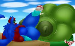 4_fingers anthro ass big_breasts big_butt big_penis blue_body blue_fur blue_hair bodily_fluids breasts canid canine claws clothed clothed_anthro clothing cosplay crossover crossover_cosplay cybernetics cyborg duo elemental_creature erection fellatio female female_penetrated fingers flora_fauna fur genitals gynomorph gynomorph/female gynomorph_penetrating gynomorph_penetrating_female hair hi_res huge_breasts huge_butt huge_cock huge_hips huge_thighs hyper hyper_breasts hyper_butt hyper_genitalia hyper_penis intersex intersex/female intersex_penetrating intersex_penetrating_female lips long_tail looking_pleasured machine mammal mario_bros nintendo not_furry nude onomatopoeia open_mouth oral oral_penetration partially_clothed penetration penile penis piranha_plant plant protogen protogen_visor saliva saliva_on_penis sex sitting sokoyo_owo sound_effects starry_(sokoyo_owo) tail teeth text thick_thighs wide_hips yellow_eyes