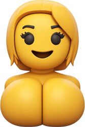 ai_generated emoji emoji_(race) huge_breasts smile yellow_skin
