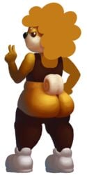 afro aliasing alpha_channel anthro backside canine chubby crop_top curled_tail cute dat_ass footwear hand_on_hip high_tops looking_at_viewer looking_back naughty_face orange_fur orange_hair pakobutt presenting_ass shoes sneakers tank_top teapot teasing thick_thighs thighhighs thong unfinished v voluptuous wide_hips