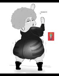 1girls afro anthro ass breasts clothed earrings female female_only fish huge_ass humanoid ice_spice inspectormcpig reference_image spongebob_squarepants