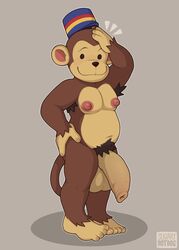 absurd_res animal_crossing balls big_balls big_nipples big_penis hi_res male male_only mammal monkey nintendo nipples nude penis porter_(animal_crossing) primate solo sugaryhotdog uncut video_games