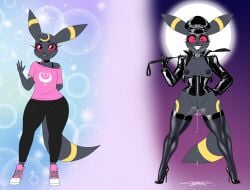 anthro areola black_areola black_bottomwear black_clothing black_eyeshadow black_insides black_lipstick black_nipples black_pants black_vulva blue_eyes blush bodily_fluids bottomwear bra_strap breasts choker clothing collar corset crazy_eyes crazy_smile crescent_moon crovirus dominatrix drooling ear_markings eeveelution exposed_breasts eye_twitch eyeshadow female footwear forehead_mark full_moon functionally_nude generation_2_pokemon genital_fluids genitals gesture gloves grin grinning_at_viewer hand_behind_back hand_on_hip handwear hat headgear headwear hi_res high_heeled_sneakers high_heels holding_object holding_riding_crop holding_whip jacket jasmine_the_umbreon_(crovirus) jewelry latex latex_clothing latex_legwear latex_stockings leaking_vagina leather leather_clothing leather_jacket leather_topwear legwear lingerie lipstick loose_shirt makeup markings moon naked_footwear necklace nintendo nipples pants pink_clothing pink_shirt pink_topwear pokemon pokemon_(species) presenting presenting_vulva red_sclera riding_crop saliva saliva_string shirt shoes shy small_waist smile smiling_at_viewer sneakers solo spiked_collar spiked_jacket spikes steam stockings stylized_background tail tail_markings thick_thighs topwear umbreon unusual_insides vaginal_fluid_string vaginal_fluids vulva waving waving_at_viewer whip wide_hips zipper