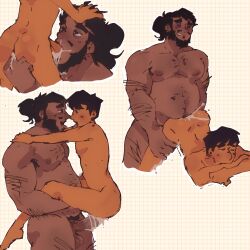 2boys anal anal_sex ass bruno_(disventure_camp) cum disventure_camp disventure_camp:_fans_vs_favorites fingering fingering_ass gay male male_focus male_only manu_(disventure_camp) naoki_rartist nipples odd_nation_cartoons oral pecs penis yaoi