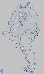 2025 2boys anthro anthro_only big_dick big_muscles big_penis canine carrying carrying_character carrying_partner carrying_position closed_eyes dick digital_media digital_media_(artwork) domestic_dog doritohead gay_furry gay_male gay_sex grabbing_ass grabbing_butt hand_on_ass hand_on_butt hand_on_chest hand_on_pecs kaine_lewis kissing larger_male larger_male_smaller_male leolynx making_out male male_only muscular muscular_anthro muscular_male naked naked_male nude_male penis smaller_male smaller_male_larger_male wally_pembroke