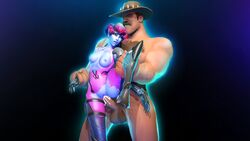 3d big_penis breasts crossover cum_in_pussy cum_inside duo dzooworks female male overwatch saxton saxton_hale sex straight team_fortress_2 testicles vaginal_penetration widowmaker