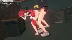 1boy 1girls 3d animated being_watched belle_(zenless_zone_zero) bent_over big_ass bottomless braid braided_twintails breasts_out continue_after_cum cum_in_pussy doggy_style light-skinned_female light-skinned_male light_skin male/female medium_breasts official_alternate_costume pov red_hair sex sound standing standing_doggy_style tagme tracer3d twintails ukinami_yuzuha ukinami_yuzuha_(tanuki_in_broad_daylight) video watching wise wise_(zenless_zone_zero) zenless_zone_zero