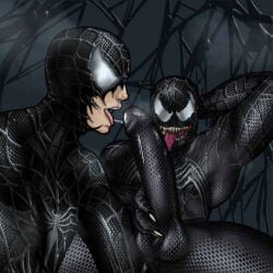 altered_common_sense big_penis brainwash brainwashed brainwashing conjugal_slavery dominant dubious_consent gay gay_sex hypnosis male_only marvel marvel_comics mind_alteration mind_break mind_control monster peter_parker saliva spider-man spider-man_(black_suit) spider-man_(series) symbiote symbiote_host symbiote_penis symbiote_suit symbiote_takeover venom