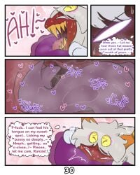 2_horns absurd_res arachnid arthropod blush bodily_fluids comic cunnilingus dark_body dark_skin dark_taranza duo female floating_hands grey_hair hair heart_symbol hi_res horn inner_monologue internal internal_vaginal kirby:_triple_deluxe kirby_(series) kittipaws male male/female moan nintendo onomatopoeia oral possession queen_sectonia queen_sectonia_(original_form) saliva sex sharp_teeth sound_effects spider spidr sweat taranza teeth text thinking thought_bubble tongue tremble_spikes unusual_anatomy unusual_eye_placement vaginal_penetration