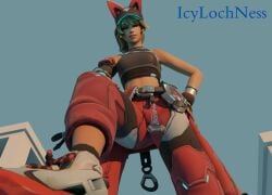 blender blender_cycles clothed daytime defeated dominant_female feet humiliation icylochness kiriko_(overwatch) outside overwatch overwatch_2 pov pov_eye_contact pov_feet public_humiliation shoes smiling_at_viewer soft soft_porn stepped_on streetwear underneath