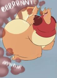 anthro ass ass_bigger_than_head big_ass big_butt brutus_(megacoolbear) charizard digging_up_in_they_ass enjoying_farts fart fart_fetish generation_1_pokemon huge_ass huge_butt male megacoolbear nintendo overweight overweight_male pokemon pokemon_(species) scalie tongue tongue_out