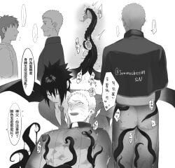 gay jenmushroom male male/male male_only naruto naruto_(series) sasuke_uchiha tentacle tentacle_on_male uzumaki_naruto yaoi