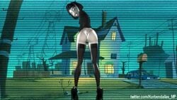 3d animated ass ass_shake black_hair bob_cut bottomless creepy_susie ducktape ducktapeani female goth high_heels human korbendallas legwear looking_at_viewer looking_back no_sound pale_skin sfm short_hair solo source_filmmaker stockings tagme the_oblongs thighhighs tongue_out twerking video white_skin