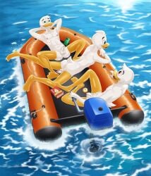 aged_up anatid anseriform anthro avian backsack balls beak bird boat book butt casual_nudity cellphone clothing compass dal101strefan dewey_duck digital_media_(artwork) disney duck ducktales ducktales_(2017) electronics feathers feet fingers flaccid foreskin genitals group hands_behind_head hi_res huey_duck humanoid_genitalia humanoid_penis louie_duck lying male male_only multiple_boys multiple_males nipples nude on_back on_front open_beak open_mouth outdoor_nudity outside partially_retracted_foreskin penis penis_backwards phone sitting smartphone smile spread_legs spreading tail tail_feathers topwear trio vehicle water watercraft