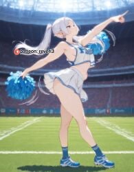 1girl ai ai_art ai_generated armpit armpit_crease armpit_fetish armpits artificial_intelligence bangs bbw belly big_ass big_boobs big_breast big_breasts big_butt big_tits big_titties black_eyes braless cheerleader chubby chubby_female chubby_girl chubby_woman curvy curvy_body exhibition exhibitionism exhibitionist eyelashes fat fat_female fat_girl fat_woman female female_only football_field frieren frieren_beyond_journey's_end green_eyes huge_ass huge_boobs huge_breast huge_breasts huge_butt huge_tits huge_titties large_ass large_boobs large_breast large_breasts large_butt large_titties long_hair massive_ass massive_butt medium_breasts no_bra outdoors patreon plump plump_body public public_indecency reveri3 short_skirt sideboob sidelocks solo sousou_no_frieren standing thick thick_arms thick_ass thick_body thick_booty thick_butt thick_hips thick_stomach thick_thighs thick_waist white_hair wide_hips wide_waist