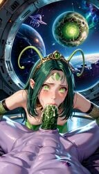 ai_generated alien alien_genitalia alien_girl alien_humanoid alien_sex blowjob breasts breasts_out cum cum_in_mouth forced forced_oral green_hair monster monster_girl monster_on_female monster_rape monster_sex nude oral oral_sex original_character outer_space pain pose posing pov priestess_zkari rape royalty scared scared_expression space spaceship terror139 thong tits_out zelfara_monster_girls