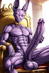 abs ai_generated anthro balls beerus big_balls big_penis cat_humanoid cock cocky69 dragon_ball dragon_ball_super erect_penis erection excessive_size god_of_destruction hard_cock hyper_penis long_penis male_only muscles muscular muscular_anthro muscular_male pecs pectorals penis purple_skin son testicles throne veins veiny veiny_arms veiny_legs veiny_penis veiny_testicles