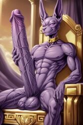 abs ai_generated anthro balls beerus big_balls big_penis cat_humanoid cock cocky69 dragon_ball_super erect_penis erection excessive_size god_of_destruction hard_cock hyper_penis long_penis male_only muscles muscular muscular_anthro muscular_male pecs pectorals penis purple_skin testicles throne veins veiny veiny_arms veiny_legs veiny_penis veiny_testicles