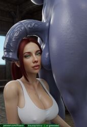 1futa 1girls absurdly_large_cock ai_generated black_widow_(marvel) cucked_by_futa cuckold_pov draenei draenei_futa erect_nipples faceless_futanari flaccid_penis futa_on_female futanari horsecock horsecock_on_humanoid imminent_oral interspecies kisuco looking_at_viewer marvel natasha_romanoff owned_bitch pale-skinned_female puffy_lips sagging_balls scarlett_johansson warcraft