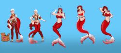 female living_clothes living_suit mermaid mermaid_suit png possession red_tail suit tagme tail transformation transformation_sequence