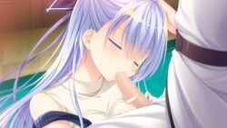 1girls game_cg kadomi_ibarako navel_(company) silver_hair spiral!! tagme tanihara_natsuki