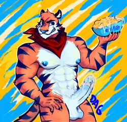 cereal_mascot cum furry furry_male furry_tiger idk_what_to_tag_it muscular tony_the_tiger yiff