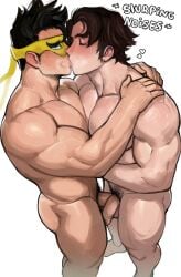 2boys ass blush closed_eyes completely_nude gay glimmorad heart iron_fist iron_fist_(marvel_rivals) kissing lin_lie male male_focus male_only marvel marvel_comics marvel_rivals mask muscular muscular_male nude nude_male pecs pecs_pressed_together pecs_touching penis peter_parker pubes pubic_hair saliva spider-man spider-man_(marvel_rivals) spider-man_(series) standing sweat veiny_penis yaoi