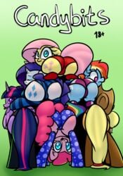 applejack_(mlp) ass big_butt bikini fluttershy_(mlp) friendship_is_magic mane_six_(mlp) my_little_pony my_little_pony_friendship_is_magic pinkie_pie_(mlp) rainbow_dash_(mlp) rarity_(mlp) slavedemorto smooth_skin twilight_sparkle_(mlp)