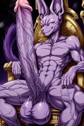 abs ai_generated anthro balls beerus big_balls big_penis cat_humanoid cock cocky69 dragon_ball dragon_ball_super erect_penis erection excessive_size god_of_destruction hard_cock hyper_penis long_penis male_only muscles muscular muscular_anthro muscular_male pecs pectorals penis purple_skin son testicles throne veins veiny veiny_arms veiny_legs veiny_penis veiny_testicles