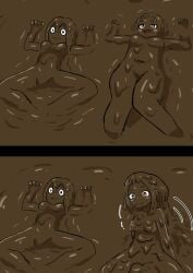 2girls completely_covered_in_mud covered_in_mud dirty dirty_girl female female_only mud muddy my_hero_academia naked nude ochako_uraraka takeshimoriyama tsuyu_asui