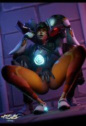 2girls 3d 3d_(artwork) animated armor ateies british british_female brown_hair clothed clothing female female_focus female_only finger_fuck fingering fingering_partner helmet leggings lena_oxton lesbian_sex light-skinned_female light_skin loop looping_animation no_sound open_legs orange-tinted_eyewear overwatch overwatch_2 pleasure_face pussy pussy_lips ripped_clothing ripped_leggings ripped_pants sex short_playtime spread_legs squat squatting tagme talon_(overwatch) talon_assassin tracer vagina vaginal_masturbation video visor visor_(eyewear) watermark yuri