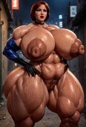 ai_generated anmbition areola big_areola big_ass big_breasts big_butt big_muscles big_nipples bubble_ass bubble_butt danny_phantom huge_ass huge_breasts huge_butt huge_nipples huge_thighs madeline_fenton muscular muscular_female thunder_thighs thunderthighs