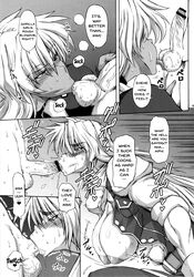 ball_sucking buchou_chinke dark_skin female manga orgy smegma