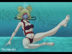 1girls 4:3 5_toes barefoot bikini blonde_hair blue_eyes dastigy feet female female_only fins flippers long_video longer_than_2_minutes mp4 naruto naruto_(series) red_fins scuba scuba_fins scuba_gear scuba_mask scuba_tank soles solo solo_female solo_only sound tagme temari underwater video