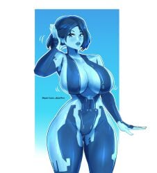 big_ass big_breasts big_butt big_thighs cortana halo halo_(game) halo_(series) halo_4 looking_at_viewer spartandoodles