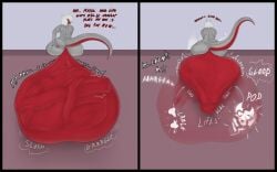 anthro ass balls big_balls big_butt big_penis black_border bodily_fluids border claws clenching clenching_balls cocaine cock_vore cracking crush cum cum_vore death digestion dragon drugs duo english_text erection fatal_vore feral gabriel_(gabriel1393) genital_fluids genitals group hair hi_res horn huge_butt huge_cock hyper hyper_genitalia hyper_penis male male/male mythological_creature mythological_scalie mythology nude penile penis scalie simple_background skull_symbol tail text the_ember theember vore willing_pred willing_prey