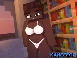 breasts dark-skinned_female female kaneefox makena_(minecraft) microsoft minecraft mojang