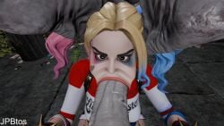 1girls big_cock blowjob blue_hair crossover dc dc_comics deepthroat fellatio fortnite harley_quinn harley_quinn_(fortnite) huge_cock hyper_penis jpbtos just_the_tip light-skinned_female massive_penis monster monster_cock monster_rape multicolored_hair oral pink_hair rape regenerator resident_evil twintails