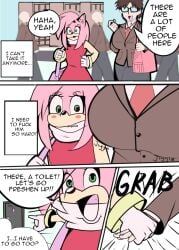 agale amy_rose big_ass big_breasts futanari genderswap_(mtf) grabbing happy school school_uniform sonic_(series) toilet vi_wesker watching