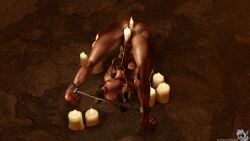 absurd_res anal anal_sex anshi anthro ass_up blender_(software) blender_cycles bodily_fluids bondage bondage bound candle candle_in_ass candle_in_pussy candle_insertion clit_torture clitoris clitoris_leash clitoris_piercing dungeon facial_piercing female fully_bound genital_fluids genital_piercing genital_torture genitals hands_behind_back head_down_ass_up hi_res horn kobold nipple_piercing nipple_torture nipple_weights nipples nose_piercing nose_ring penetration piercing predicament_bondage pussy pussy_juice pussy_piercing pussy_torture restraints ring_piercing solo somesnowleopard spread_legs spreader_bar spreading stone_floor temperature_play vaginal_penetration vaginal_penetration wax wax_on_breasts wax_play