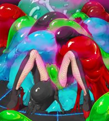 1girls 2018 color covered_in_slime deicide_(dungeon_and_fighter) dungeon_and_fighter dungeon_fighter_online female_slayer_(dungeon_and_fighter) happening18 heels helpless high_heels high_resolution highres restrained slime_monster