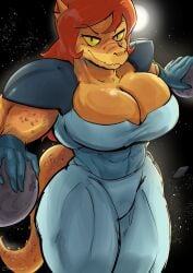 1girls 2024 anthro artist_name ass astronomical_hyper biceps big_ass big_breasts black_eyes blue_bodysuit bodysuit breasts busty cartoon_network cleavage cleavage_overflow clothed clothed_female clothes clothing cosma cosma_(ok_k.o.!_lbh) curvaceous curvy eyelashes female front_view fully_clothed giantess gloves hair handwear hi_res large_ass large_breasts legs_together long_hair long_tail looking_at_viewer macro moon moonlight muscular_arms muscular_female muscular_legs muscular_thighs obscurezircon ok_k.o.!_let's_be_heroes orange_hair planet planetary_macro red_hair red_hair reptile scalie shoulder_pads signature skin_tight slit_pupils smile smiling smiling_at_viewer solo stars tail thedarkzircon thick_thighs thighs three-quarter_portrait voluptuous wide_hips yellow_body yellow_sclera yellow_skin