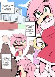 agale amy_rose big_breasts futanari genderswap_(mtf) happy school school_uniform sonic_(series) student vi_wesker