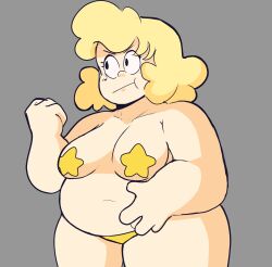 belly_grab big_breasts chubby_female female female_focus female_only sadie_miller steven_universe