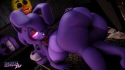 1girls 2023 animatronic areola areolae artist_logo ass big_areola big_ass big_breasts bonfie bonfie_(cryptia) bonnie_(cally3d) bonnie_(fnaf) bowtie bowtie_only breasts bunny_ears bunny_girl curvaceous curvy curvy_figure female female_focus five_nights_at_freddy's fredina's_nightclub geodat64 glowing_eyes hair_over_one_eye hourglass_figure huge_breasts large_breasts laying_on_side looking_at_viewer lying_on_side nude nude_female on_desk pink_eyes pose purple_body solo solo_female solo_focus thick_thighs watermark wide_hips