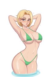 beach bikini blonde_hair cammy_white capcom fighting_game good_artwork lewd street_fighter street_fighter_6