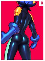 1boy androgynous ass capcom combos-n-doodles dat_ass femboy girly male male_only mega_man mega_man_battle_network megaman.exe rockman rockman_exe rockman_exe_(character) skin_tight solo trap