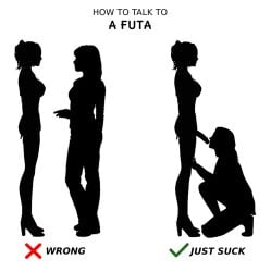 1futa 1girls artist_request breasts clothed clothing duo erection fellatio female fully_clothed futa_on_female futanari how_to_talk_to_short_people information kneeling meme oral penis sex silhouette silhouette_sex source_request standing text tutorial