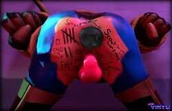 3d anal anal_insertion anthro_only body_writing bodysuit buttplug dildo fempyro furry furry_only latex public_use pyro ripped_clothing source_filmmaker team_fortress_2 thigh_boots thighhigh_boots tied_up ughhh..._vinyl! vaginal_insertion